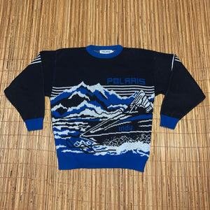 L - Vintage Indy Polaris Snowmobile Sweater