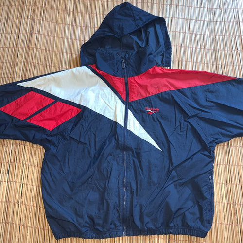 L(Wide) - Vintage Reebok Big Logo Windbreaker