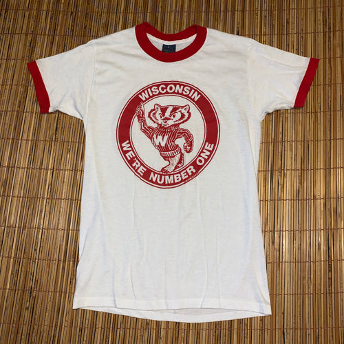 L(See Measurements) - Vintage 1983 Wisconsin Badgers Shirt
