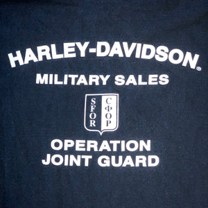 XXL - Vintage 1997 Harley Davidson Military Sales Shirt