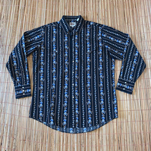 L/XL - Vintage Ely Cattleman Pearl Snap Shirt
