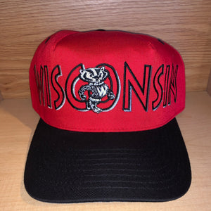 Vintage Wisconsin Badgers Bucky Spellout Snapback