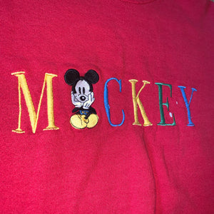 XL - Vintage Embroidered Mickey Mouse Sweater