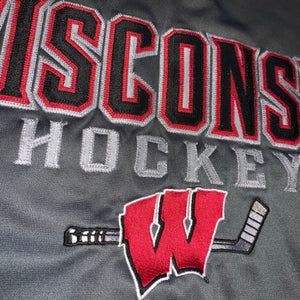 L - Wisconsin Badgers Stitched Hockey Hoodie