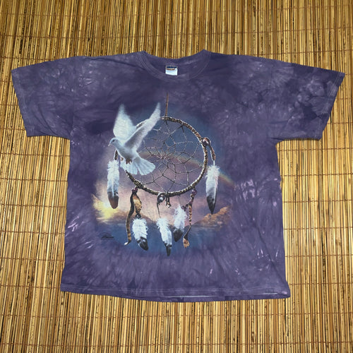 XL - White Dove Dream Catcher Tie-Dye Shirt
