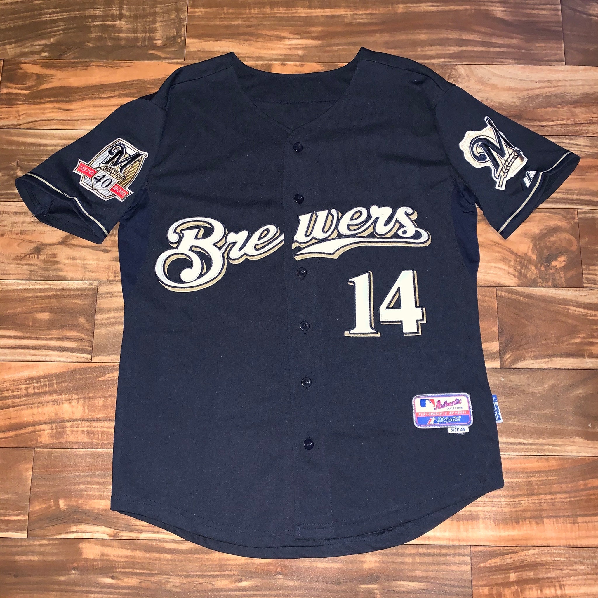 L/XL(48) - Milwaukee Brewers Casey McGehee Stitched 40th