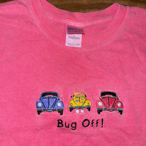 L - Bug Off Embroidered Volkswagen Bug Shirt