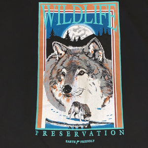 L - Vintage Wildlife Preservation Wolf Shirt