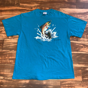 L - Vintage Wisconsin Trout Fishing Shirt