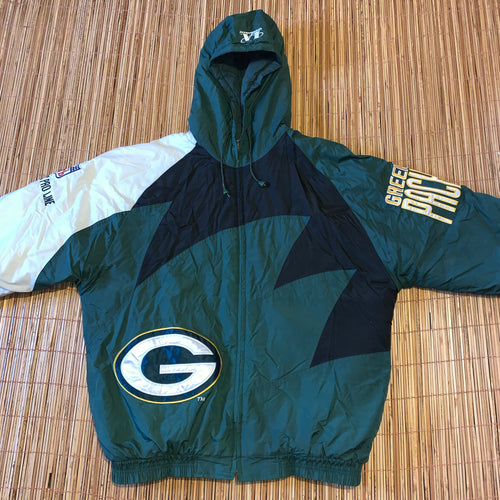 XL - Vintage 90s Packers Sharktooth Jacket