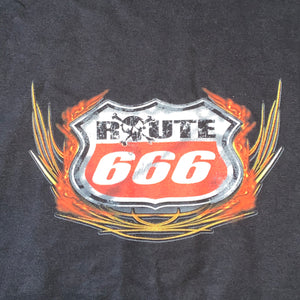 XL - Route 666 Ticket To Hell Skull Biker Shirt