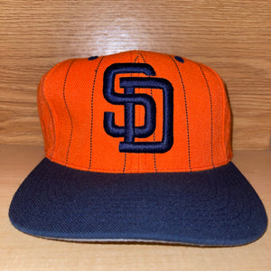 Vintage NWOT San Diego Padres Pin Striped Snapback Hat
