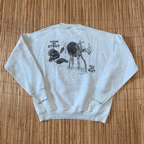 L - Vintage 1993 Buck Turkey Bow shunting Sweater