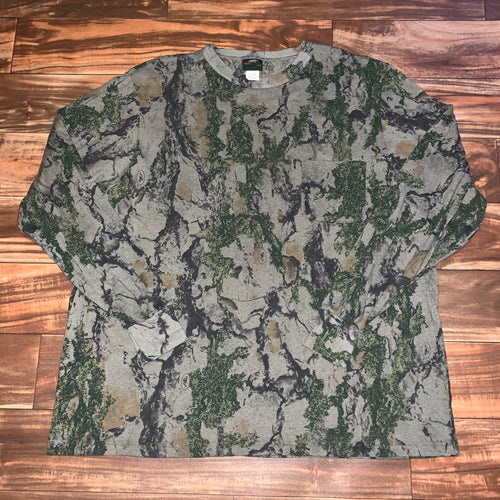 XL - Vintage Natural Gear Front Pocket Camo Shirt