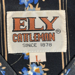L/XL - Vintage Ely Cattleman Pearl Snap Shirt