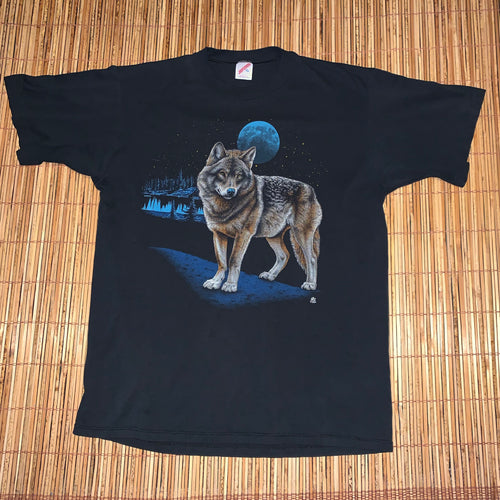 XL - Vintage 1987 Graphic Wolf Moon Shirt