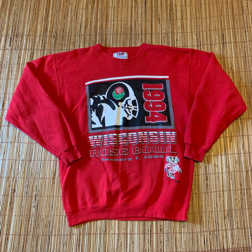 L(Fits Big-See Measurements) - Vintage 1994 Badgers Rose Bowl Sweater