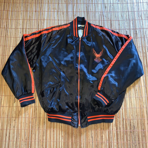 XL - Vintage 1970s AMF Harley Davidson Satin Quilted Jacket