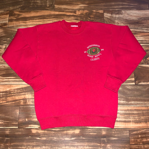 M - Vintage 1994 Wisconsin Badgers Rose Bowl Crewneck