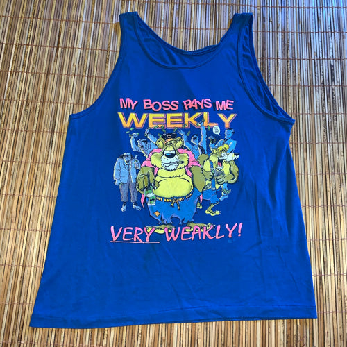 M - Vintage Chicago Bears Boss Pays Weakly Tank Top