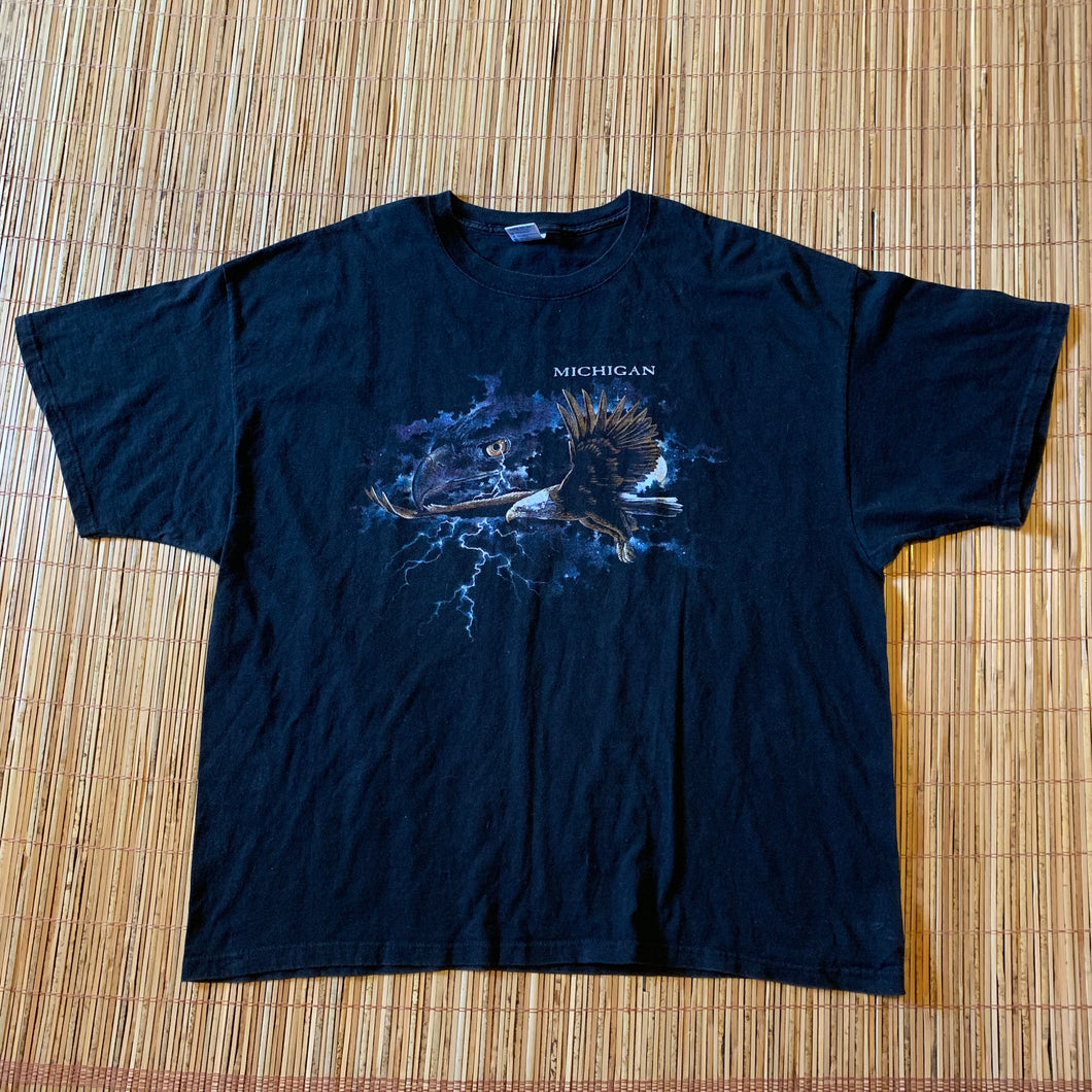 XXXL - Michigan Bald Eagle Lightning Shirt