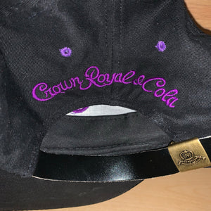 Vintage Crown Royal Suede Brimmed Strapback Hat