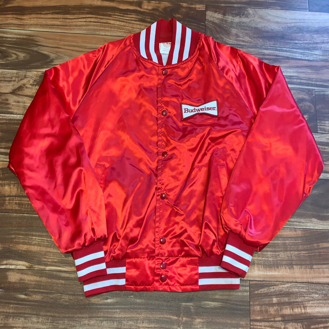 L - Vintage 1980s Budweiser Satin Jacket
