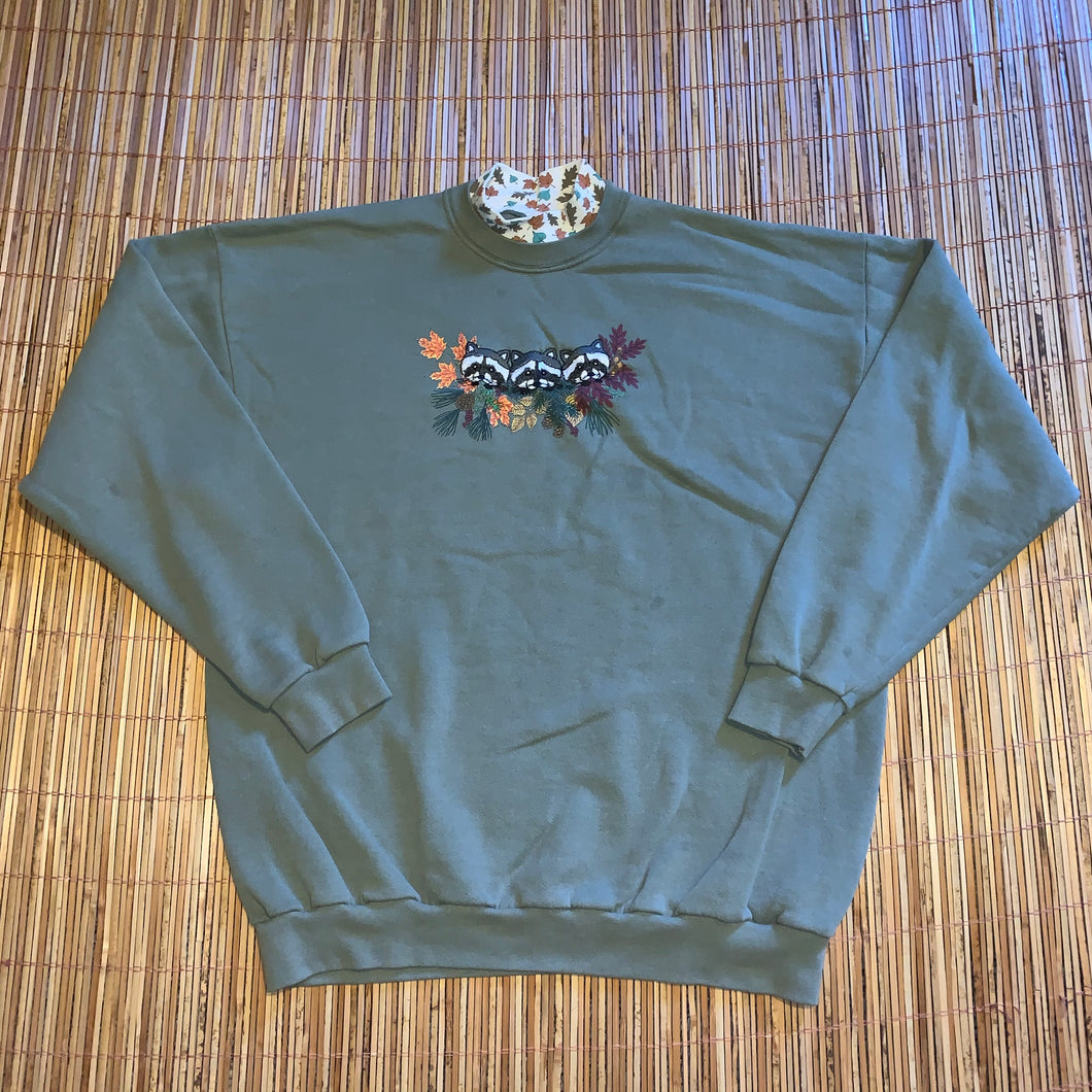 XL/XXL - Vintage Racoon Mock Neck Sweater