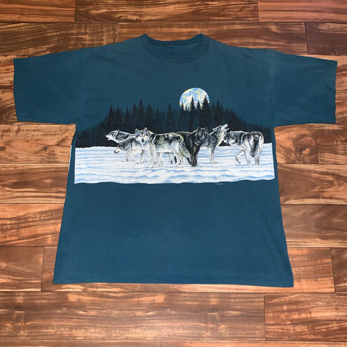 XL/XXL - Vintage 1991 Wolf Pack Moon Shirt