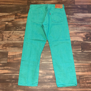 36x30 - Levi’s 501 Turquoise Pants