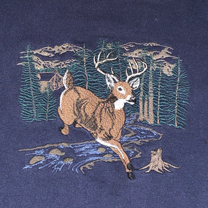 L - Deer Buck Embroidered Sweater
