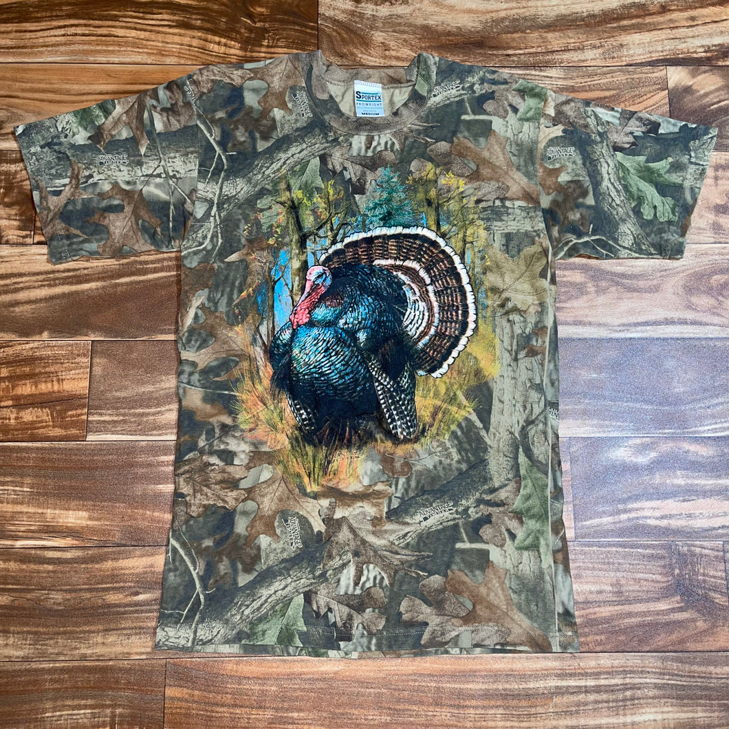 M - Vintage Turkey Camouflage Hunting Shirt