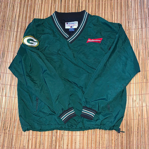 L - Vintage 90s Champion Budweiser Packers Pullover