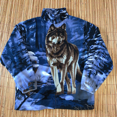 XL - Trail Crest Wolf Zip Fleece