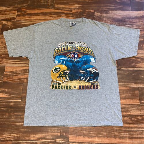 XXL - Vintage Packers Broncos Super Bowl Shirt