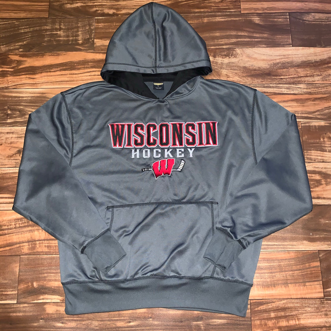 L - Wisconsin Badgers Stitched Hockey Hoodie