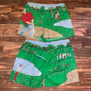 Size 36/XL - Vintage All Over Print Golf Boxer Shorts