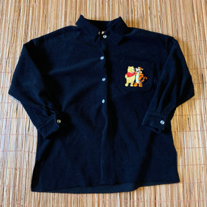 XL - Disney Winnie The Pooh Tigger Fleece Button Up Shirt