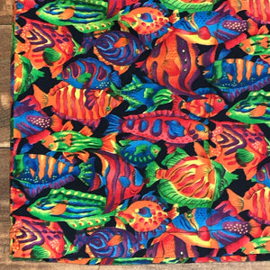 XL - Vintage Fish All Over Print Exotic Button Up Shirt
