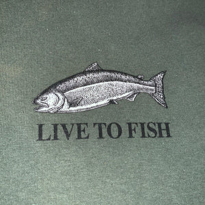 M - Live To Fish Exotic Graphic Shirt