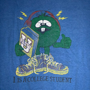 L - Vintage College Student Funny Shirt