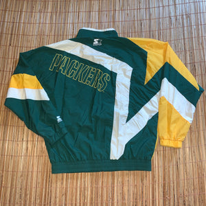 L/XL - Vintage Green Bay Packers Starter Big Logo Windbreaker