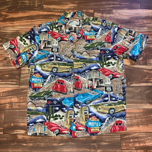 L/XL - Vintage Classic Car Button Up Shirt