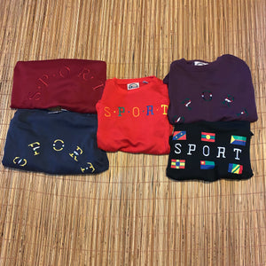 Women’s L/XL(See Measurements) - Vintage Embroidered Sport Sweater Bundle