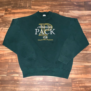 XL - Vintage Green Bay Packers Embroidered Crewneck