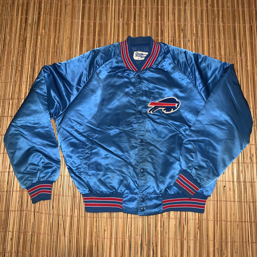 L/XL - Vintage Buffalo Bills Satin Chalk Line Jacket