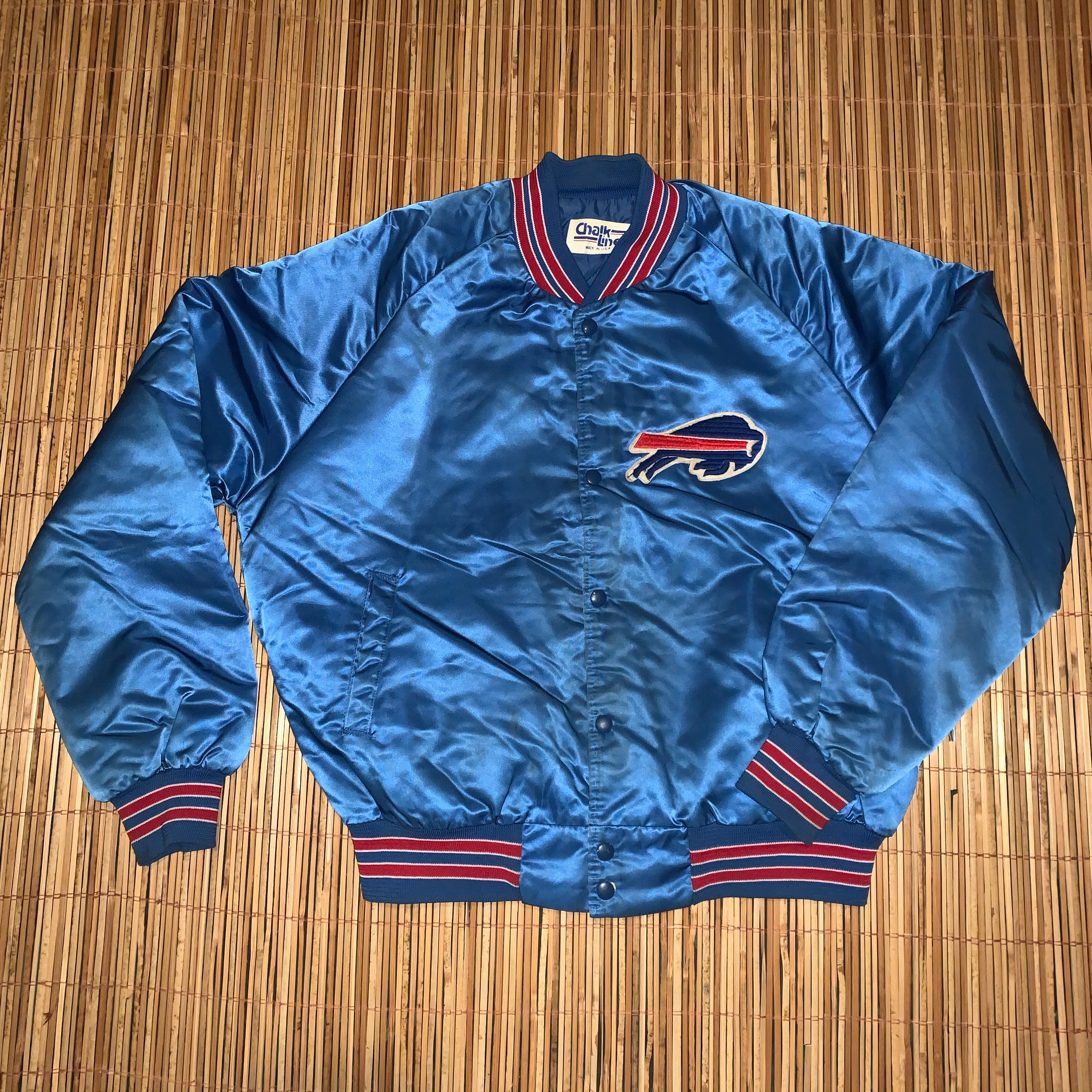 Jackets & Coats  Vintage Buffalo Bills Satin Bomber Chalkline