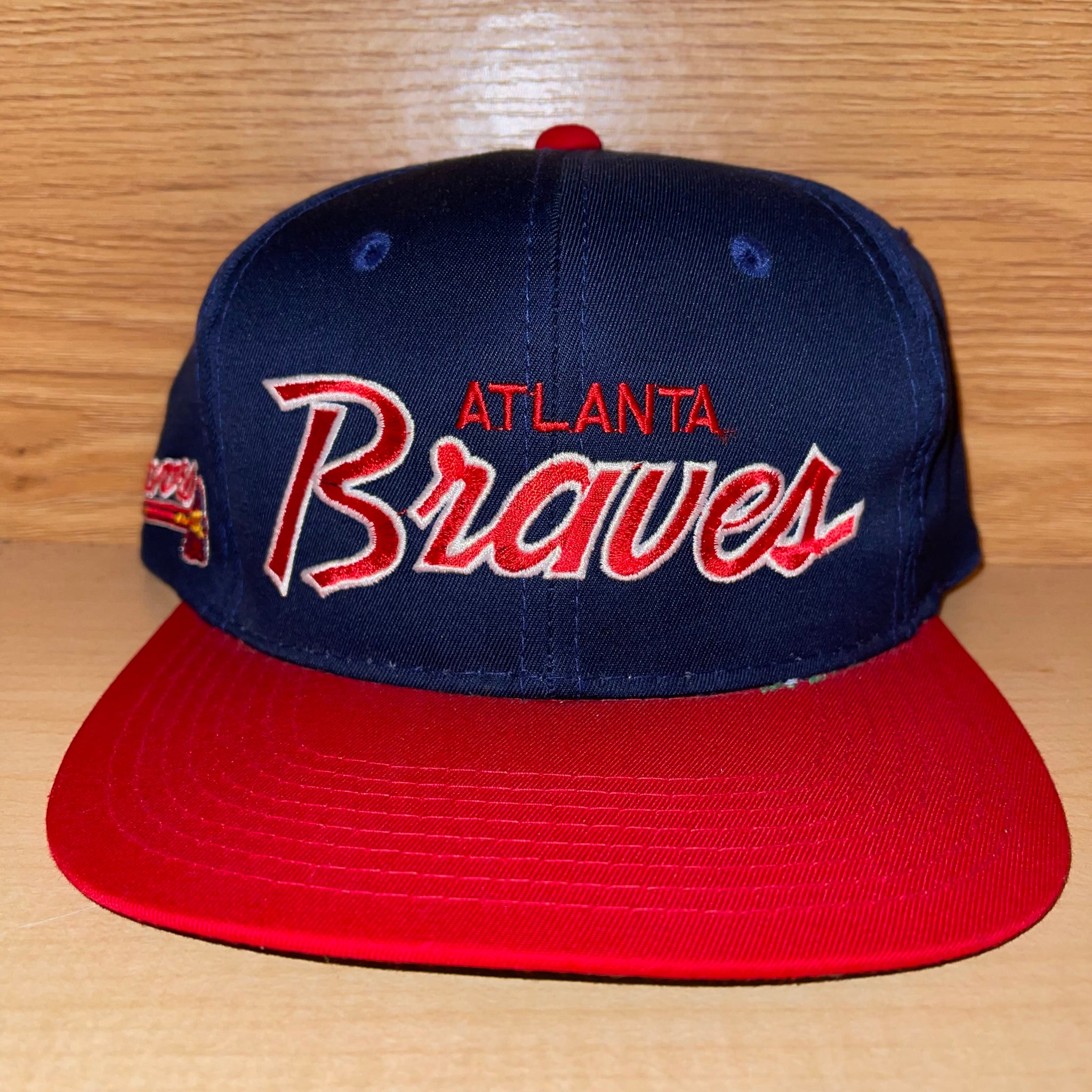 atlanta braves vintage snapback hat