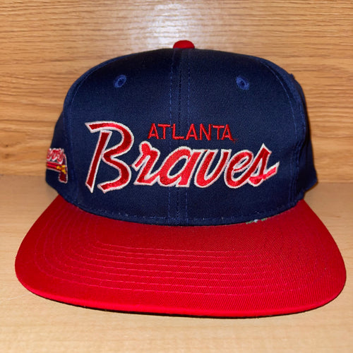 Vintage NWOT Atlanta Braves Script Snapback Hat