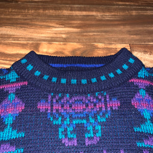 Women’s M - Vintage Geometric Pattern Sweater